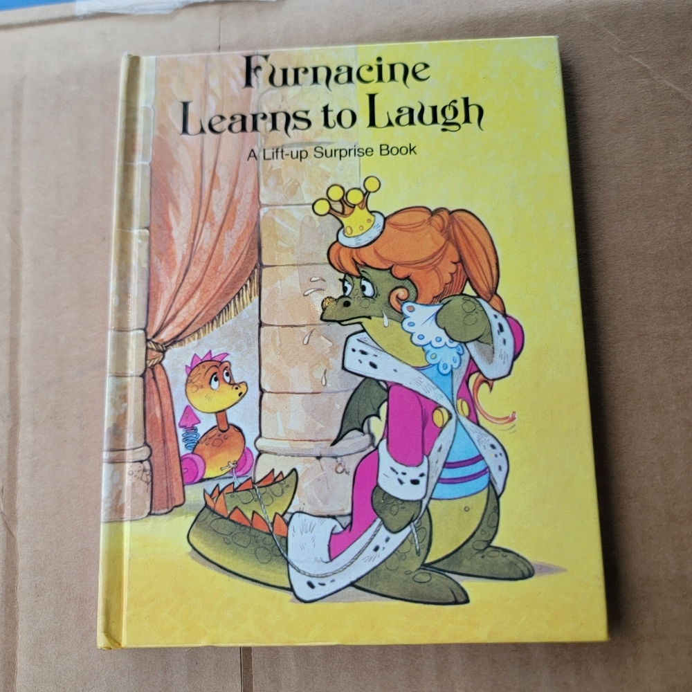 Furnacine Learns To Laugh vintage kids pop-up book from the 80s. NOS!